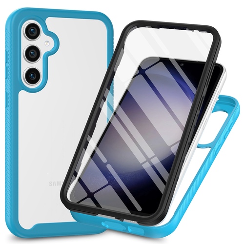 360 Grad Samsung Galaxy S26 FE / S25 FE Folie & Kameraschutz Hellblau