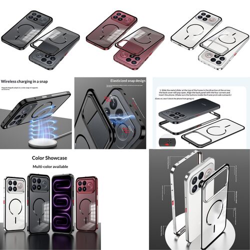 Metall Rahmen H�lle Xiaomi Poco F9 Pro / Ultra 5G Magnetisch MagSafe Verschluss