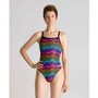 arena Badeanzug Damen Multicoloer Stripes Challenge Back schnelltrockned