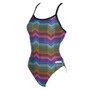 arena Badeanzug Damen Multicoloer Stripes Challenge Back schnelltrockned