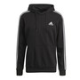 adidas Kapuzenpullover Herren schwarz im 3 Streifen Design