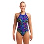Funkita Badeanzug Damen Oyster Saucy X-frmige verstellbare Trger