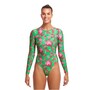 Funkita Badeanzug Long Shot Damen Desert Pea (Langarm)