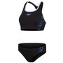 Speedo Placement Bikini Damen schwarz chlorbest�ndig