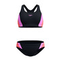 Speedo Colorblock Bikini Damen schwarz chlorbest�ndig