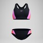 Speedo Colorblock Bikini Damen schwarz chlorbest�ndig