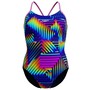 Speedo Club Training Bedruckter Fixed-Crossback-Badeanzug Damen