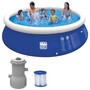 Happy People Quick Up Pool Schwimmbecken 420 x 84 cm mit Filter und Pumpe 