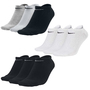 3 Paar Nike Sneaker Socken No Show F��linge schwarz / wei� / Mehrfarbig  SX2554