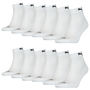 12 Paar Puma Quarter Socken mit Frottee-Sohle Gr. 35 - 46 Unisex Cushioned Kurzsocken