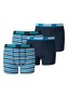 4er Pack Puma Basic Boxer Printed Stripes Boxershorts Jungen Kinder Unterhose