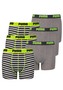 6er Pack Puma Basic Boxer Printed Stripes Boxershorts Jungen Kinder Unterhose