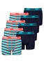 8er Pack Puma Basic Boxer Printed Stripes Boxershorts Jungen Kinder Unterhose