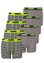 8er Pack Puma Basic Boxer Printed Stripes Boxershorts Jungen Kinder Unterhose