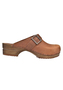Sanita Clogs Damen Holz Pantolette Wood-Urban Open Leder 453062 braun