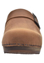 Sanita Clogs Damen Holz Pantolette Wood-Urban Open Leder 453062 braun