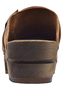 Sanita Clogs Damen Holz Pantolette Wood-Urban Open Leder 453062 braun
