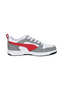 Puma Rebound V6 Lo AC PS Unisex Kinder Sneaker 396742 09 wei�/grau/rot 
