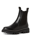 Tamaris Damen Chelsea Boot Lederstiefel Stiefelette Frauen Leder M2549141 schwarz