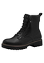 Tamaris Leder Stiefel Damen Boots Stiefelette schwarz M2520743