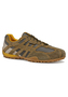 Geox U Snake Original A -  Herren Leder Sneaker U55MNA  C6404 Military/DK Grey