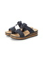  Rieker Damen Pantoletten Slipper 629K9-14  Dunkelblau