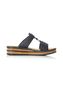  Rieker Damen Pantoletten Slipper 629K9-14  Dunkelblau