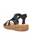 Rieker Damen Riemchensandalen schwarz Sandalen V2870-00 schwarz  