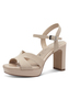 Tamaris Damen Leder Sandalette 1-28309-42 251 Frauen Schuhe M2834942 beige 