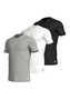 3 er Pack adidas V-Neck T-Shirt Herren V-Ausschnitt Baumwolle 