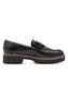 Tamaris Damen Leder Slipper 1-24722-43 003 Frauen Loafer Schuhe M2472243 schwarz