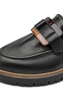 Tamaris Damen Leder Slipper 1-24722-43 003 Frauen Loafer Schuhe M2472243 schwarz