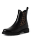 Tamaris Damen Chelsea Boot Lederstiefel Stiefelette M2542741 Schwarz Leopard