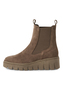 Tamaris Damen Chelsea Boot 1-25489-45 341 Lederstiefel Stiefelette Frauen Taupe