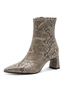 Tamaris Damen Stiefelette Boot 1-25315-45 483 Textil M2531545 Beige Snake