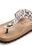 Tamaris Damen Zehensteg-Pantolette 1-27522-42 490 Schuhe M2752242 Beige/Leopard