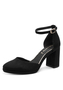 Tamaris elegante Damen Pumps 1-22463-45 001 Frauen Schuhe Blockabsatz Schwarz