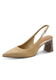 Tamaris Damen Leder Slingpumps 1-29624-46-445 Frauen Schuh Beige