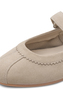 Tamaris Damen Leder Ballerina 1-22145-46-401 Frauen Schuhe Riemchen Beige