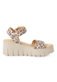 Tamaris Damen Leder Sandalette 1-28712-42-3A0 Frauen Schuhe Keilabsatz Leopard