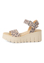 Tamaris Damen Leder Sandalette 1-28712-42-3A0 Frauen Schuhe Keilabsatz Leopard
