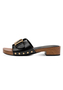 Tamaris Damen Leder Pantolette 1-27312-46-001 Frauen Schuhe Keilabsatz Schwarz