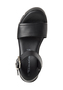 Tamaris Damen Leder Sandalette 1-28712-42-003 Frauen Schuhe Keilabsatz Schwarz