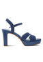 Tamaris Damen Leder Sandalette 1-28309-42-800 Frauen Schuhe Blau