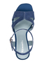 Tamaris Damen Leder Sandalette 1-28309-42-800 Frauen Schuhe Blau