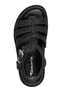 Tamaris Damen Sandalette 1-28402-46-001 Frauen Schuhe Keilabsatz Schwarz