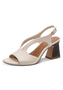 Tamaris Damen Leder Sandalette 1-28316-44-418 Frauen Schuhe elegant beige