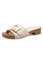 Tamaris Damen Pantolette 1-27315-46-418 Frauen Schuhe Keilabsatz Beige