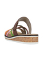 Rieker Damen Pantoletten V3652-96 Keilabsatz Slipper Bunt 