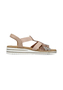 Rieker Damen Riemchensandalen V0613-90 Frauen Sandale Keilabsatz Rosa